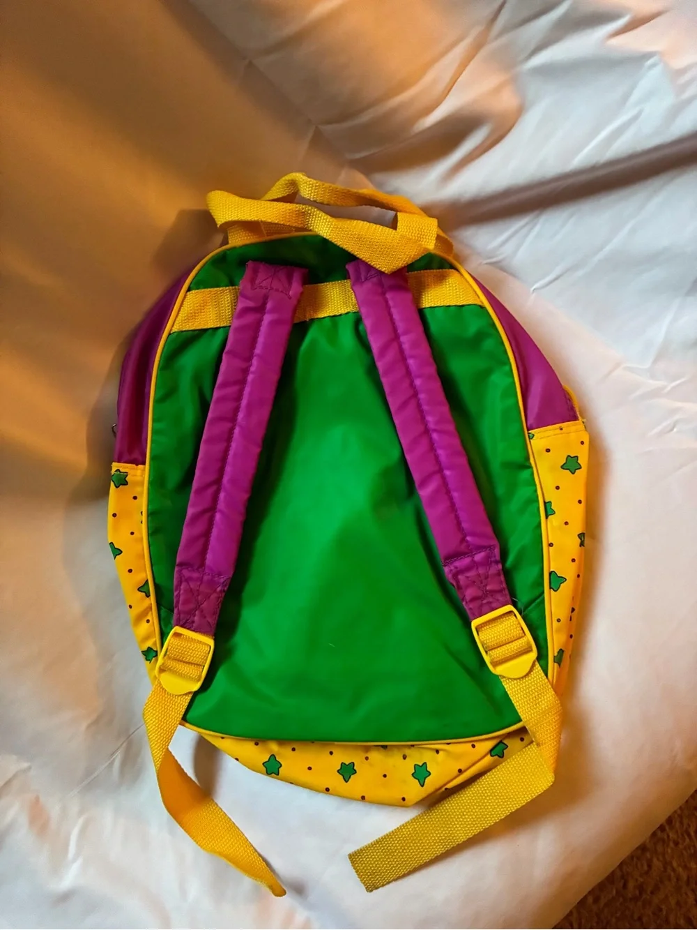 Barneys New York Kids Green Yellow Purple Star Print Backpack